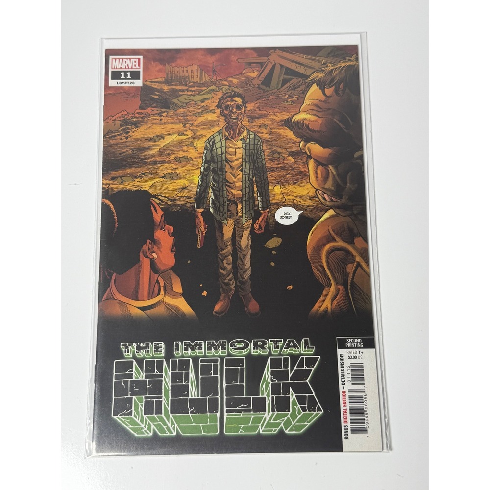Marvel Comics Immortal Hulk 11 Second Printing Alex Ross Variant Rick Jones 2019